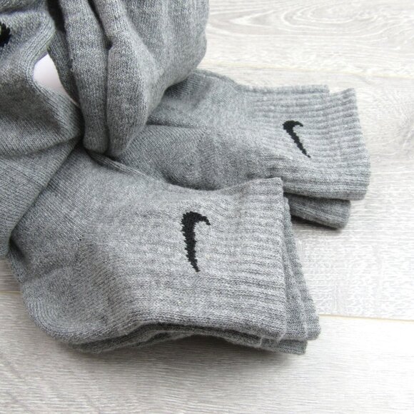 Nike Everyday Cushioned Ankle Socks Dri-Fit Men's Size 8-12 Grey 6 Pack NEW - Picture 6 of 9